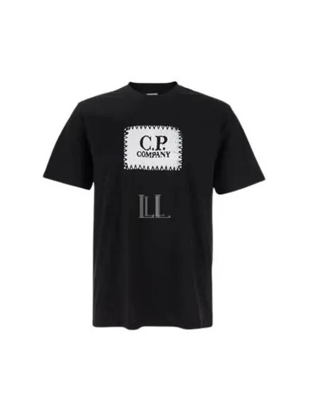 Logo Label Short Sleeve T-Shirt Black - CP COMPANY - BALAAN 2