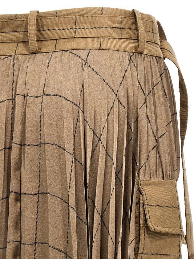 Sacai 'Windowpane' Skirt - SACAI - BALAAN 4