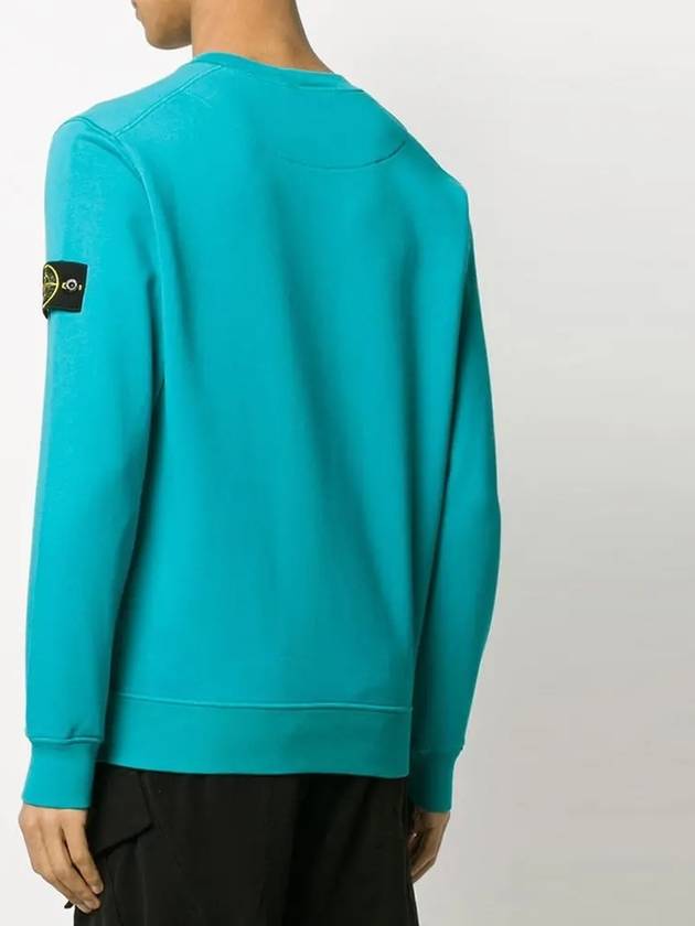 Garment Dyed Cotton Crewneck Blue - STONE ISLAND - BALAAN 5