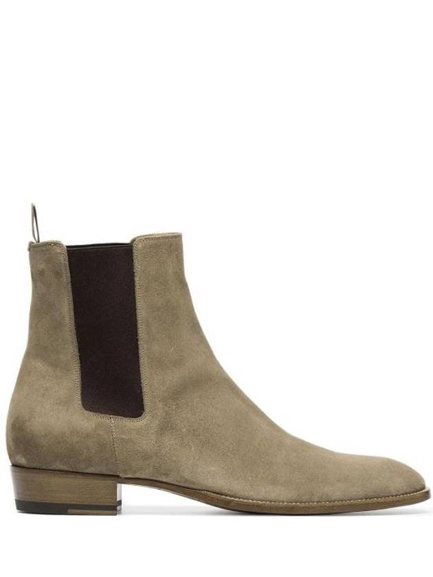 Suede Classic Wyatt Chelsea Boots Brown - SAINT LAURENT - BALAAN 2