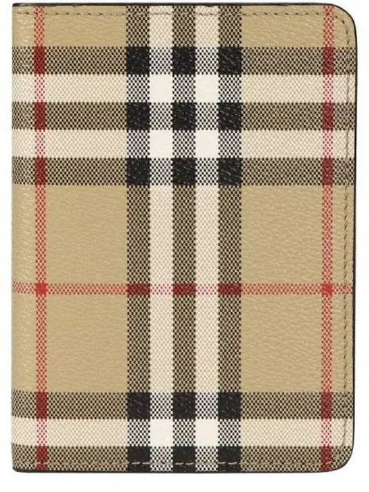 Vintage Check Passport Wallet Beige - BURBERRY - BALAAN 2