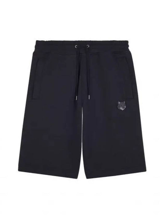 Bold Fox Head Patch Oversized Jog Shorts Black - MAISON KITSUNE - BALAAN 2