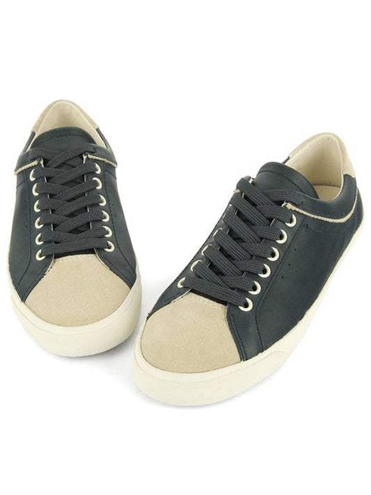 Leather Low Top Sneakers Navy - DOLCE&GABBANA - BALAAN 2