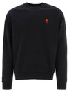 Small Heart Logo Sweatshirt Black - AMI - BALAAN 2