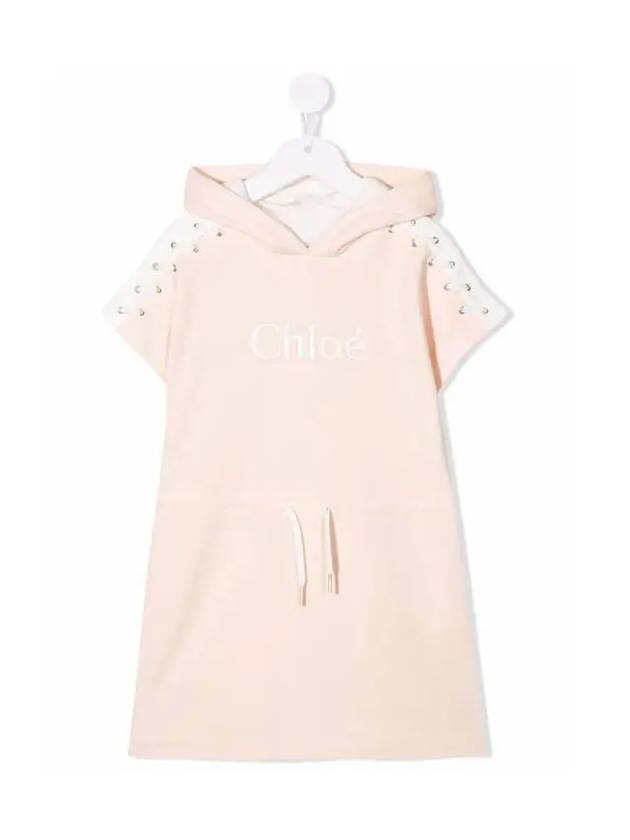 Kids Women s Logo Embroidered Dress Pink C12874 45F - CHLOE - BALAAN 1