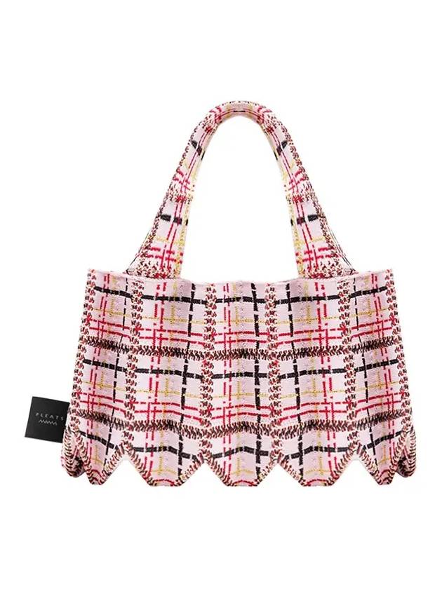 Tweed mini tote bag pale pink - PLEATSMAMA - BALAAN 5