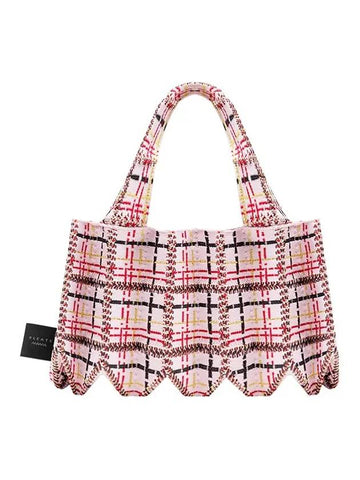 Tweed mini tote bag pale pink - PLEATSMAMA - BALAAN 1