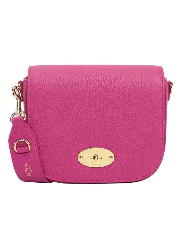 Small Darley Satchel Logo Calfskin Cross Bag Pink - MULBERRY - BALAAN 1