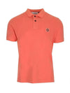 Men's Wappen Logo Patch Polo Shirt Orange - STONE ISLAND - BALAAN 1