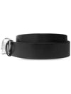 B 1DR D Logo Buckle Leather Belt Black - DIESEL - BALAAN 4