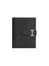 Hermes Bearn Silver Hardware Compact Half Wallet Noir - HERMES - BALAAN 1