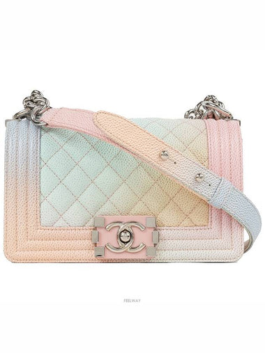 Boy bag small rainbow silver caviar 74166 - CHANEL - BALAAN 1