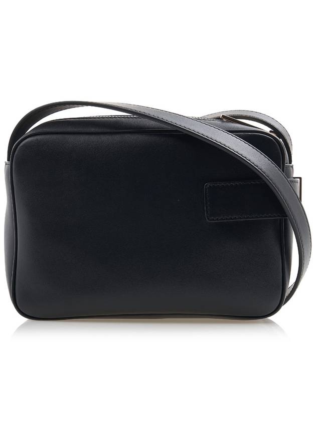 Calfskin Leather Camera Shoulder Bag Black - SALVATORE FERRAGAMO - BALAAN 4