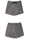 2C00001 597DA S99 All Over Logo Printing Swim Shorts Black Gray Men s Pants TTA - MONCLER - BALAAN 4