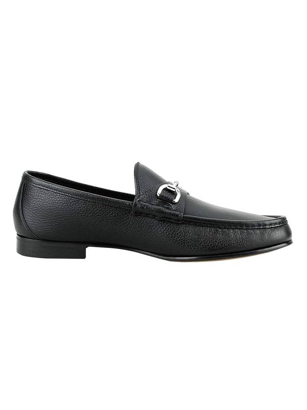 Horsesbit Nestor Grain Leather Loafers Black - GUCCI - BALAAN.