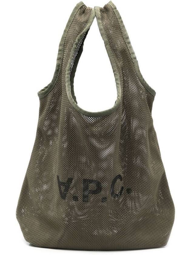 Logo Rebound Mesh Tote Bag Green - A.P.C. - BALAAN 1