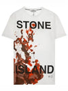 11th Anniversary Signature Logo Short Sleeve T-Shirt White - STONE ISLAND - BALAAN 2