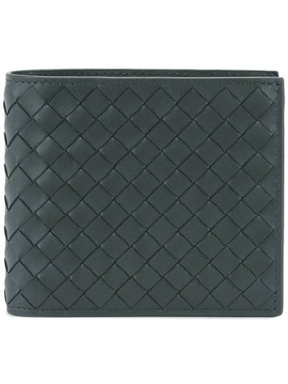 Intrecciato Weaving Half Wallet Dark Grey - BOTTEGA VENETA - BALAAN 2