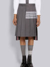 Men's Hairline Madras Check Backstrap Pleated Skirt Medium Grey - THOM BROWNE - BALAAN 2