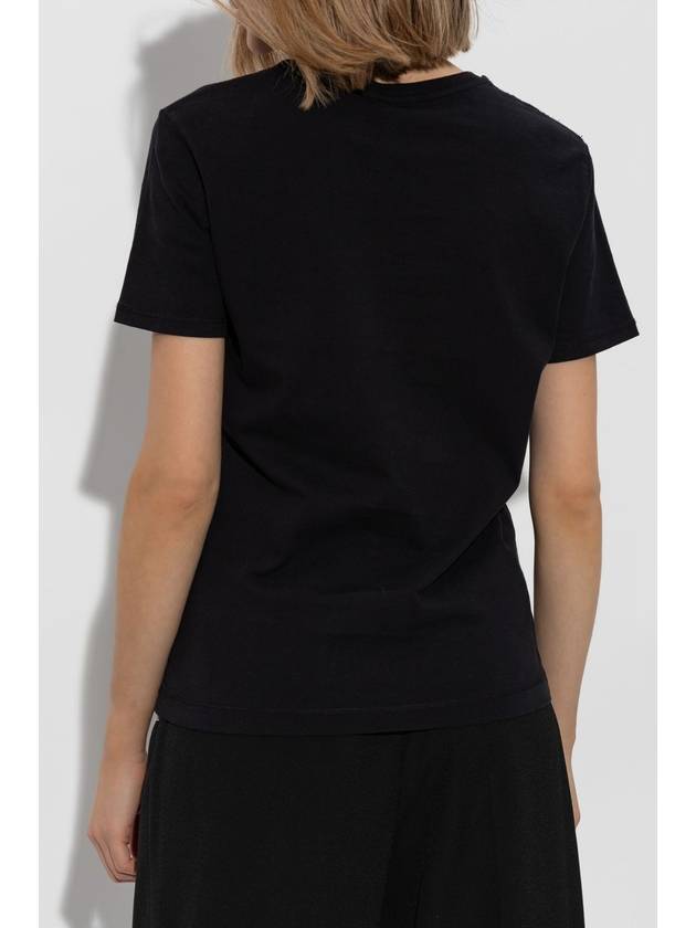 PS Paul Smith T-shirt With Embroidered Logo, Women's, Black - PAUL SMITH - BALAAN 4