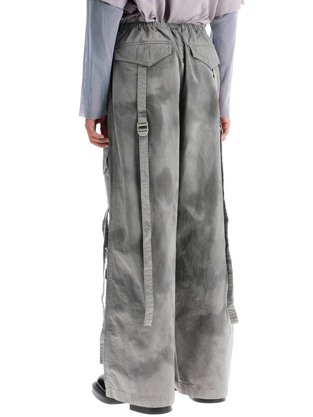 Wide leg strap detail cargo straight pants gray - ACNE STUDIOS - BALAAN 4