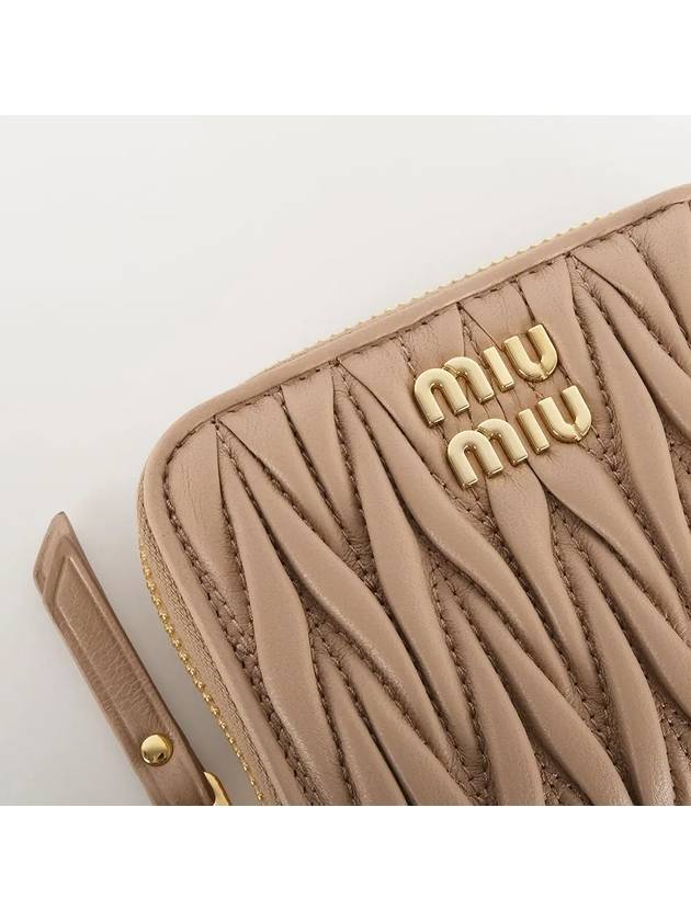 Matelasse Nappa Leather Coin Wallet Cameo - MIU MIU - BALAAN 5