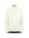 Men's Mock Neck Wool Knit Top Ivory - TEN C - BALAAN 2