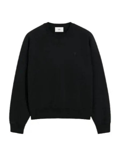 De Coeur Embroidery Sweatshirt Black - AMI - BALAAN 2