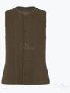 Tailored Pleated 1 Vest Green - ISSEY MIYAKE - BALAAN 2