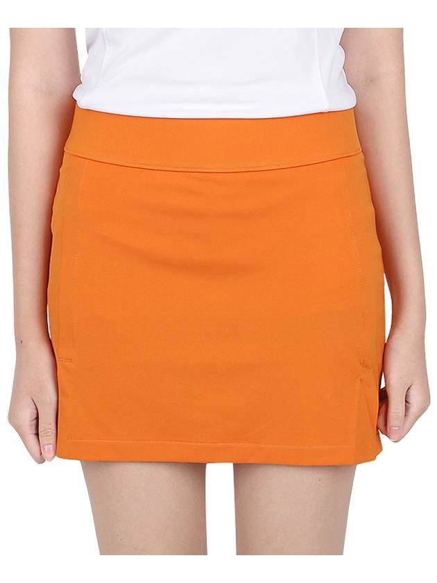 Women's Amelie H Line Skirt Orange - J.LINDEBERG - BALAAN 3