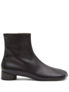 Logo Block Heel Middle Boots Black - MAISON MARGIELA - BALAAN 2