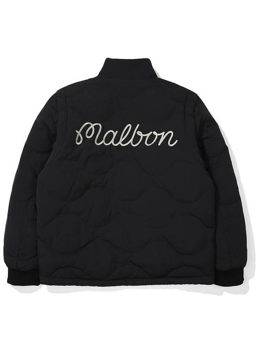 Reversible fleece down jacket BLACK MAN - MALBON GOLF - BALAAN 2