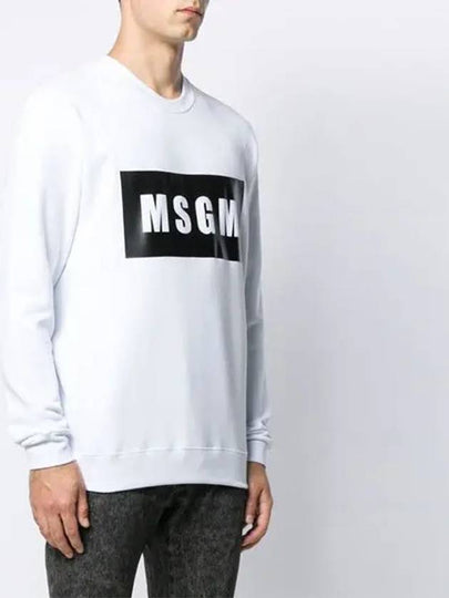 Men's Box Logo Sweatshirt White - MSGM - BALAAN 2