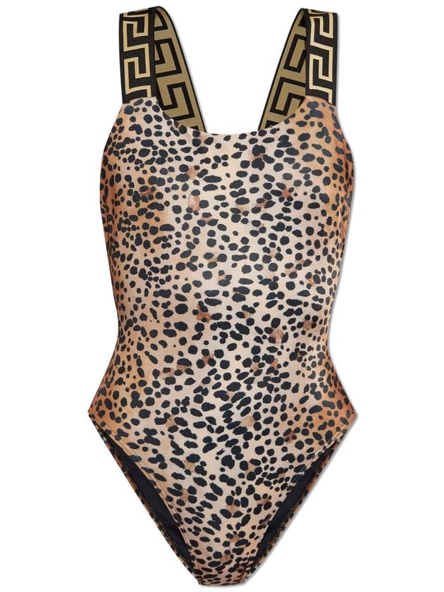 Versace One-piece Swimsuit With Animal Motif, Women's, Beige - VERSACE - BALAAN 1