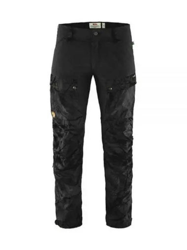 Men's Keb Regular Trousers Black Camo Stone Grey - FJALL RAVEN - BALAAN 1