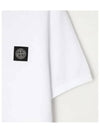 Pique Stretch Cotton Short Sleeve Polo Shirt White - STONE ISLAND - BALAAN 6