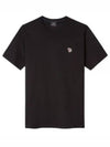 Zebra Logo Crew Neck Cotton Short Sleeve T-Shirt Black - PAUL SMITH - BALAAN 2