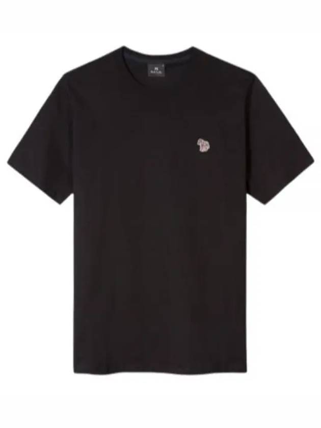 Zebra Logo Crew Neck Cotton Short Sleeve T-Shirt Black - PAUL SMITH - BALAAN 2