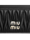 Matelasse Nappa Leather Card Wallet Black - MIU MIU - BALAAN 5