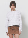 Striped tassel crop shirtgray - NUAKLE - BALAAN 2