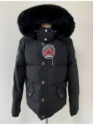 3Q Men s Black Fur Down Padded Jacket M - MOOSE KNUCKLES - BALAAN 1