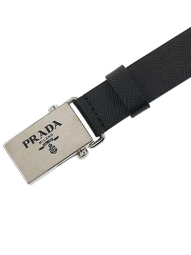 Saffiano Leather Belt Nero - PRADA - BALAAN 7