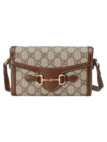 Horsebit 1955 Mini Bag Brown Beige - GUCCI - BALAAN 1