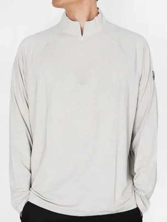 GFORE Golf Men s Long Sleeve T Shirt Melange Lux Staple Quarter Zip Mid Layer G4MA23K123AOSNH Domestic Product - G/FORE - BALAAN 1