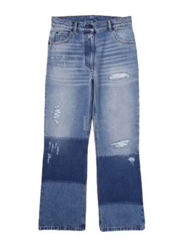 104247 Palm Angels Destroyed Two tone Denim 2A00001 M2503 795 - MONCLER - BALAAN 1