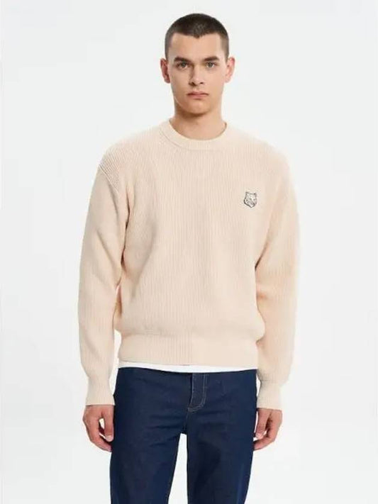 Men s bold foxhead patch comfort pleated pullover paper domestic product - MAISON KITSUNE - BALAAN 1