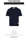 Cotton Short Sleeve T-Shirt Navy - THOM BROWNE - BALAAN 3