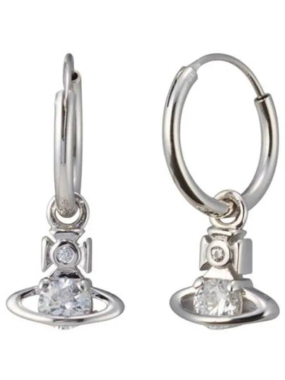 Nina Spark Crystal Hoop Earrings Silver - VIVIENNE WESTWOOD - BALAAN 2