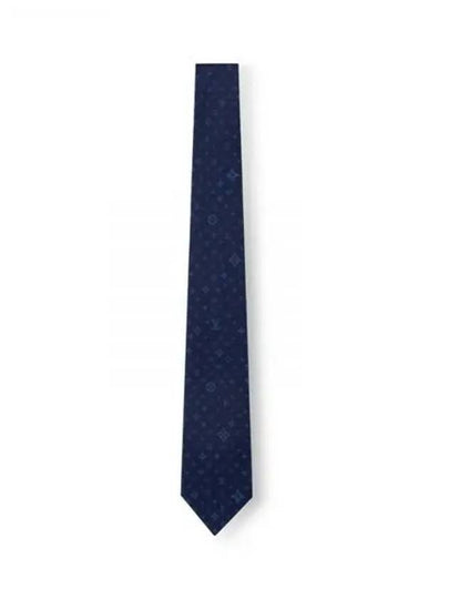 MNG Stars Monogram Silk Tie Navy - LOUIS VUITTON - BALAAN 2