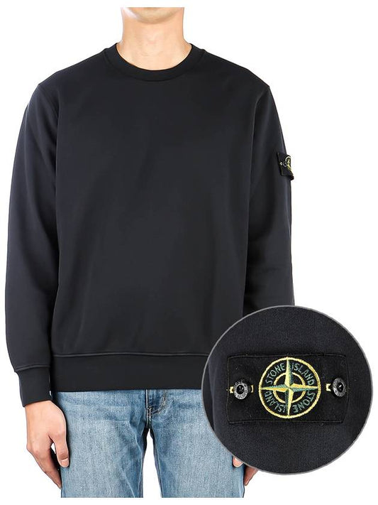 Compass Patch Cotton Sweatshirt Navy - STONE ISLAND - BALAAN 2